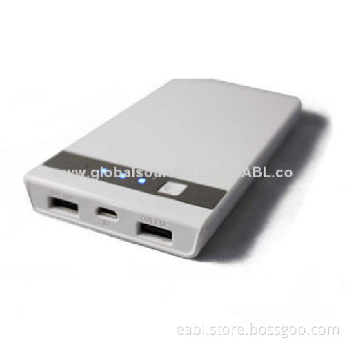 Mobile Power Packs for iPhone/Mobile Phones, 10,000mAh, Dual-output, 5V, Portable, Slim, Colorful